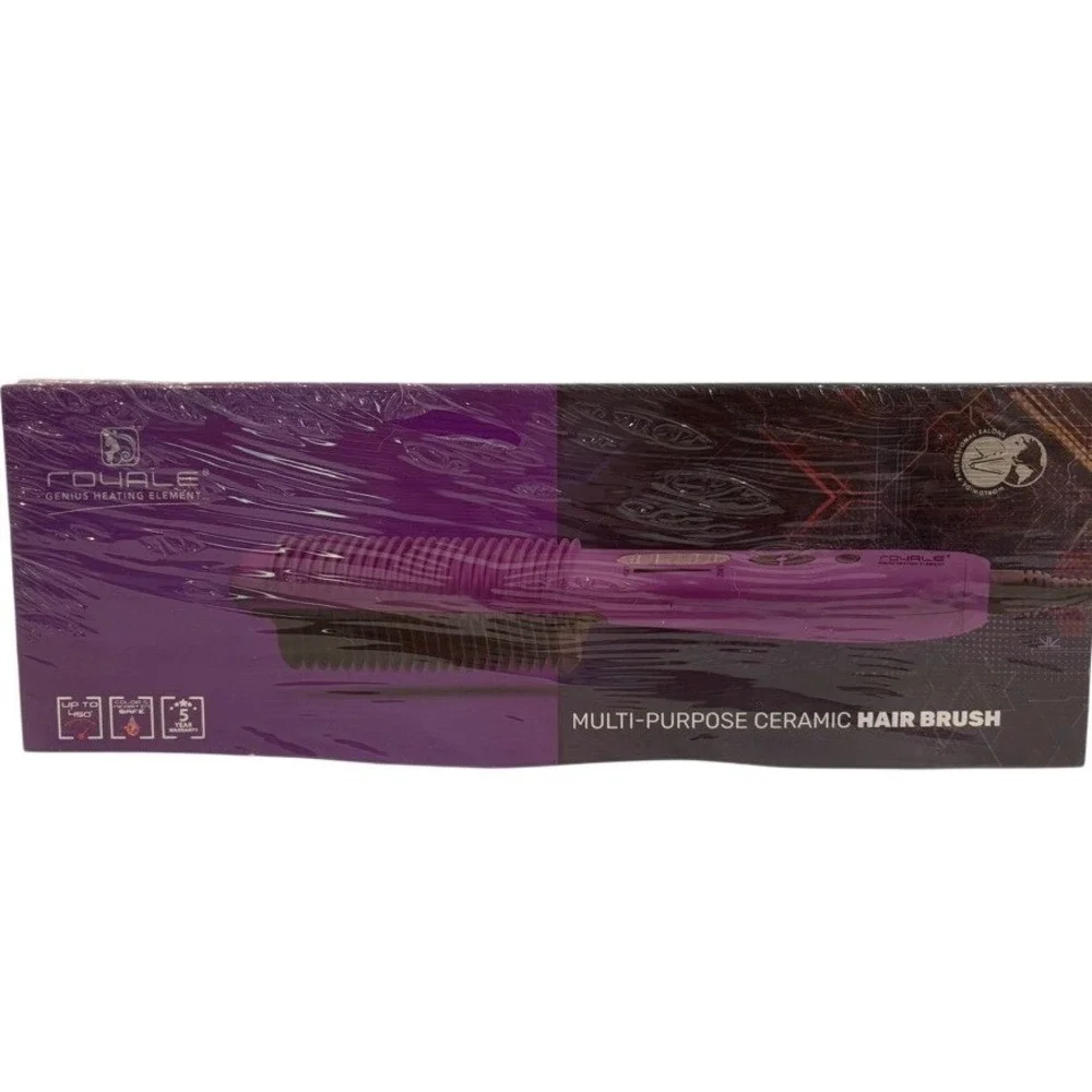 Royale Multi-Purpose Ceramic Hair Brush Purple Professional 450F Dual Voltage‎